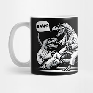 BJJ T-Rex Dinosaurs Grappling Funny Jiu Jitsu Mug